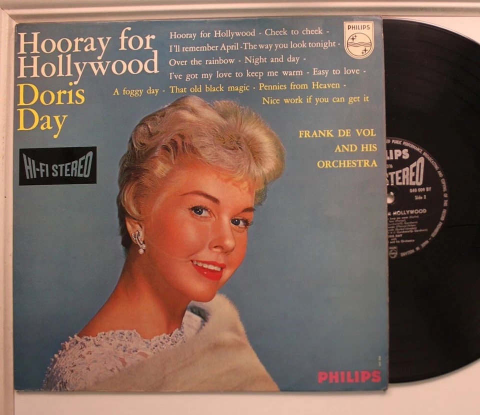 Doris Day Holland Import Lp Hooray For Hollywood On Philips - Vg+ / Vg+ To Vg++ - Image 1 of 1