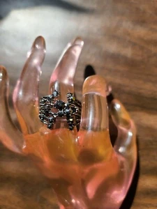 Paparazzi Jewelry Ring ~CITY SPARK Black Ring - One Size Fits Most Adjustable - Picture 1 of 2