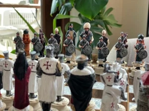 Chess Sets X Large Crusaders Handmade Wooden Chess Board 16" - Christmas Gifts🎁 - Picture 1 of 13