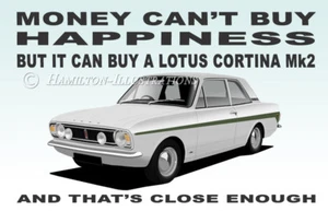 Imán novedad para nevera Ford Lotus Cortina Mk2 dos puertas - Imagen 1 de 1