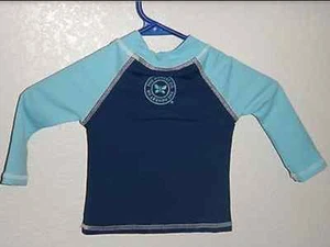 HONEST UPF50 Swim Shirt Toddler Boy Girl Long Sleeve Top Navy Blue Size L 12-18M - Picture 1 of 4