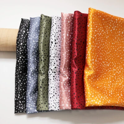 39 Inch X 58 Inch Geometric Satin Fabric Silky Charmeuse Material Polka Dots - Image 1 of 4