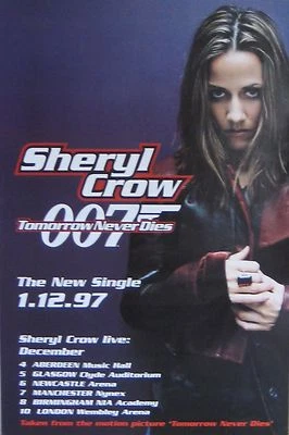 40x60" SUBWAY POSTER~Sheryl Crow 007 Tomorrow Never Dies 1997 James Bond Movie~
