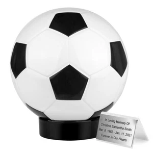 Keramik Fußball Urne Einzigartige Memorial Bestattung Urne Fußball URN für Asche - Bild 1 von 4