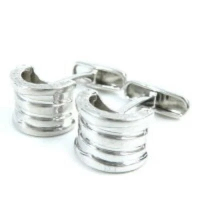 Bvlgari B.Zero1 Logo Engraved Cufflinks SV925 Silver Men's Accessories Suit - Image 1 of 4