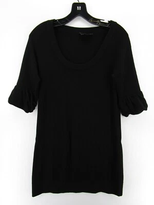 Theory Bergdorf Goodman Dress Women Small Black Wool Mini Sweater Pullover Knit - Image 1 of 4