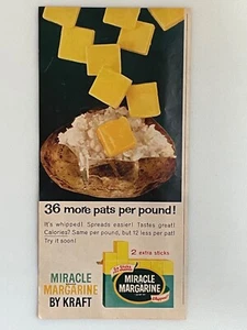 Vintage 1961 Kraft Miracle Margarine Print Ad "36 More Pats Per Pound!" - Bild 1 von 1