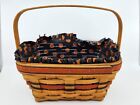 1994 Boo Basket Longaberger with  Pumpkin Liner Protector Halloween Accents
