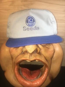 Vintage ICI SEEDS Snapback Trucker Cap Hat SWINGSTER Made In USA Sign of Future - Picture 1 of 9