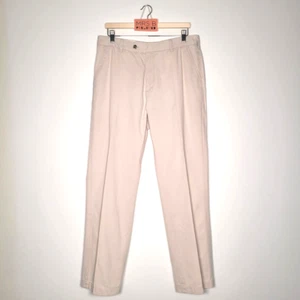 Saville Row Company Trousers 34 Regular Leg 30 Beige Chino 100% Cotton Preloved - Picture 1 of 11