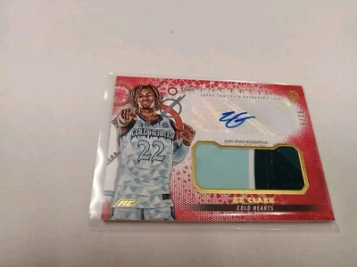 2023 TOPPS INCEPTION OVERTIME CARD ZZ CLARK RC  AUTO RELIC RED  15/25 - Image 1 of 2