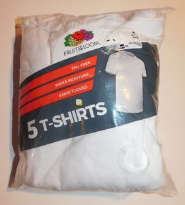 Fruit of the Loom Boys 5pk T-Undershirt, White XL 18-20 - Picture 1 of 1