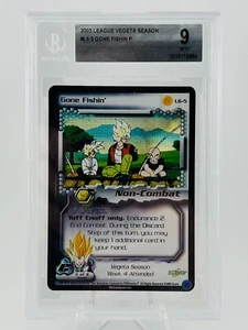 1x DBZ CCG GONE FISHIN' L6-5 FOIL LEAGUE PROMO VEGETA SEASON LIMITED BGS 9 - Picture 1 of 1