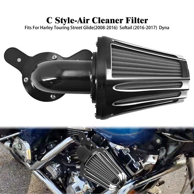 Sucker CNC Air Filter Cleaner Gray Intake For Harley Street Electra Glide 08-16 - Image 1 of 4