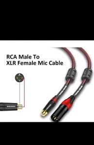 TIMEYES 3M Female RCA to XLR Cable Cord, 10FT RCA Plug to XLR  - Picture 1 of 5