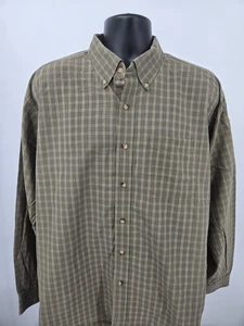 Camisa de franela LL Bean para hombre XL verde a cuadros con botones manga larga bolsillo - Imagen 1 de 15