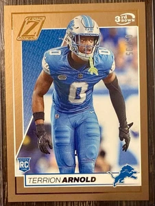 Terrion Arnold 2024 Zenith Third Down Gold Rookie 5/35 Detroit Lions #190 - Bild 1 von 2