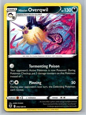 Hisuian Overqwil #090/189 SWSH10: Astral Radiance Uncommon - Pokemon Cards H13 - Image 1 of 2