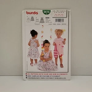 Burda #9616 Gr. 3M - 2 Baby/Kleinkind Mädchen Koordinaten Bekleidung Basteln Nähen  - Bild 1 von 2
