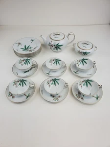 Noritake China 5565 Teapot, Sugar, 6 Cups/Saucers and 6 Plates - Picture 1 of 17