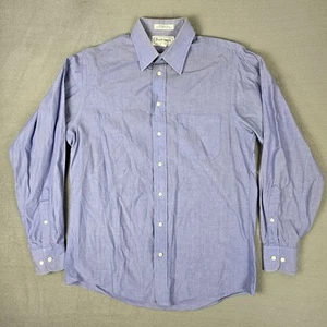 Vintage Burberry London Dress Shirt Mens 15.5 34-35 Button Up USA Made Stripe - Picture 1 of 6