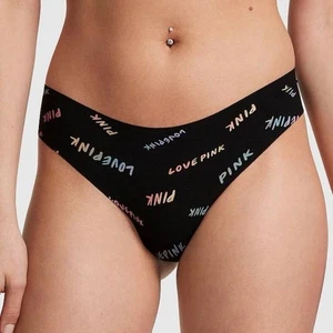 Victoria’s Secret Pink nuovo con etichetta donna nero/arcobaleno no show perizoma/string mutandine - Foto 1 di 7