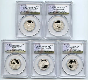 2014 S Clad National Parks Quarter Set PCGS PR69DCAM - Picture 1 of 1