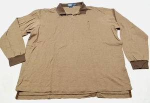 Camisa Polo Ralph Lauren Para Hombres 2XL Marrón Cabeza de Uñas Manga Larga Algodón Pima Clásica - Imagen 1 de 11