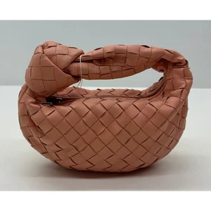 Bottega Veneta Women's Mini Jodie Leather Handbag Peachy Pre-owned # - Picture 1 of 8