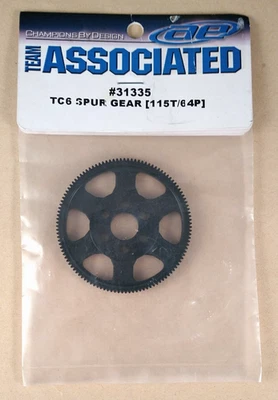 Team Associated 31335 TC6 TC7 115 Tooth 64 Pitch Spur Gear 1/10 RC Touring Parts - Image 1 of 3