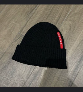 Unisex Auténtico Negro, Clásico, Gorro Prada, Sombrero de Lana, Talla Única - Imagen 1 de 5