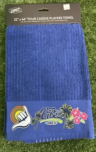 CMC Design Good Vibes Tour Caddie Spieler Golf Handtuch NEU 22"x44" blau - Bild 1 von 1