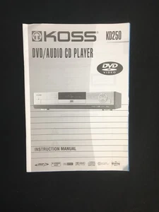 Instruction Manual - KOSS DVD/Audio CD Player - KD250 - 26 Pages - Quick Start - Picture 1 of 3