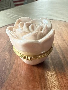 VTG Mary Kay Rose Trinket Box Pink Luster Decorative Jewelry Y2K Collectible - Bild 1 von 3