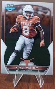 Xavier Worthy 2022 Bowman Chrome University Texas Longhorns/Chiefs (RC) - Picture 1 of 2