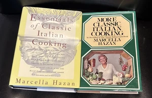 Essentails of Classic Italian Cooking PLUS More Classic Hazan 2 Book Lot - Picture 1 of 6