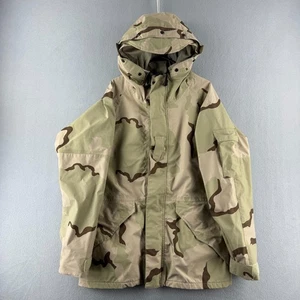 Military Jacket Mens Medium Long Parka Cold Weather Desert Camo Goretex ECWCS - Picture 1 of 15