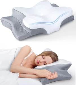 Ultra Pain Relief Cooling Pillow for Neck Support, Adjustable Cervical Pillow Co - Picture 1 of 7