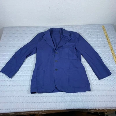 Justo Gimeno Blazer Navy Unlined Lightweight Summer Jacket  100% Wool sz 50 - Image 1 of 4