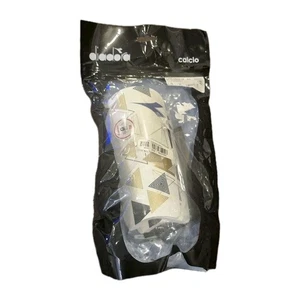 Mangas Espinilleras Calcio Fútbol Talla S Blanco con Diseños Dorados Totalmente Nuevas - Imagen 1 de 6