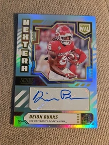 2025 Panini Score Deion Burks Next Era #NEN-DBU Auto Oklahoma Sooners NIL - Picture 1 of 2