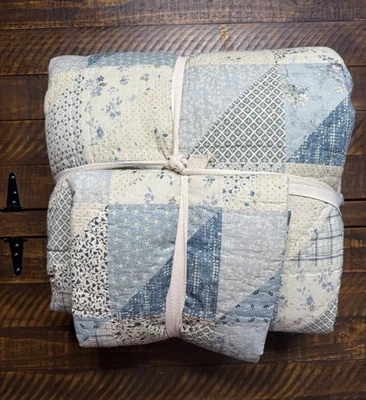 Pottery  Barn Ellis Reversible Quilt-King/Cal King  W Euro Sham NWOT Read - Image 1 of 4