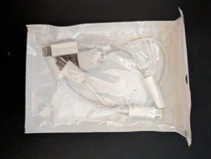 2 Set Of Apple Lightning to 3.5mm Headphone Jack Adapter W/ Additional Micro USB - Picture 1 of 1