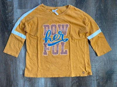 435 by MATILDA JANE "Pow-Her-Ful" Shirt~Girls Size 10~3/4 sleeves~burnt orange~ - Image 1 of 4