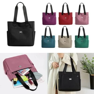 Nylon Shoulder Bag Large Capacity Handbag Lightweight Waterproof Tote Bags - Picture 1 of 17