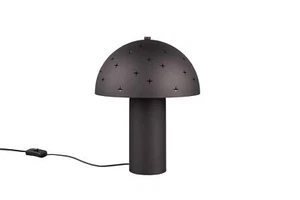 Tischleuchte Schwarz Wohnzimmer Metall Sterne 32,5 cm E14 Pilz Nachttisch Lampe - Bild 1 von 8