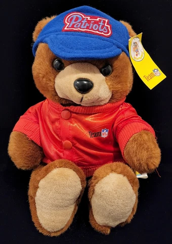 Vintage 1991 NFL Football New England Patriots Coach Stuffed Animal Plush NEW Cover