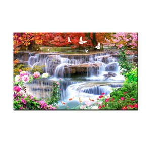 Wall Art HD Print Painting Waterfall Landscape Picture Canvas Living Room Decor - Picture 1 of 8