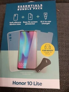 phone essentials bundle packs Honor 10 Lite screen protector,car charger,case. - Picture 1 of 1