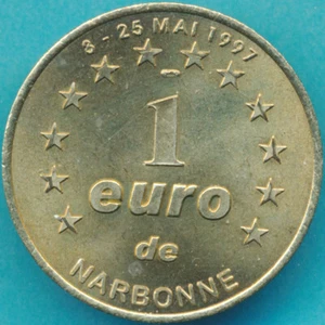Pièce de 1 Euro de NARBONNE, 8 - 25 MAI 1997 (Monnaie temporaire) - Picture 1 of 2